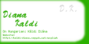diana kaldi business card